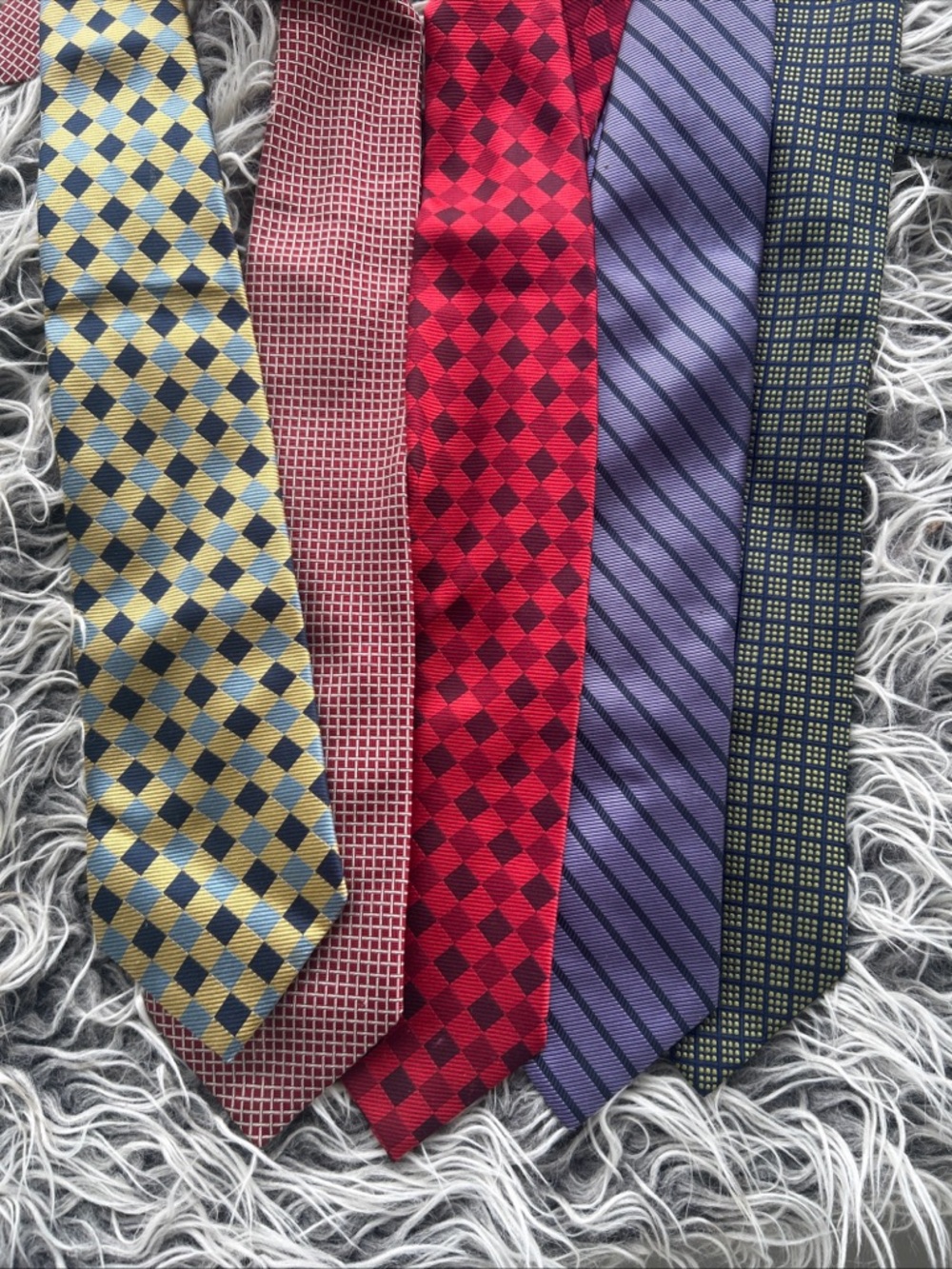 Lot of 5 Brooks Brothers Makers Silk Neck Ties Striped Red Purple  Blue